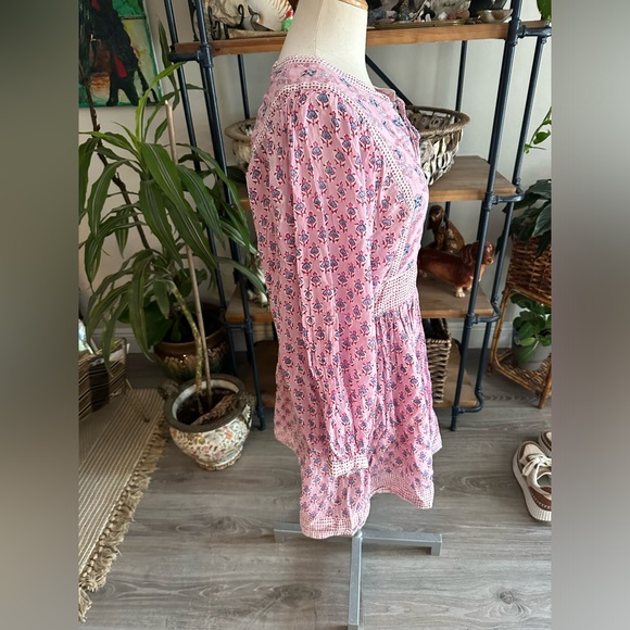 Oliphant Tie Front Balloon Sleeve Dress, Antibes Mauve - Picture 4 of 9